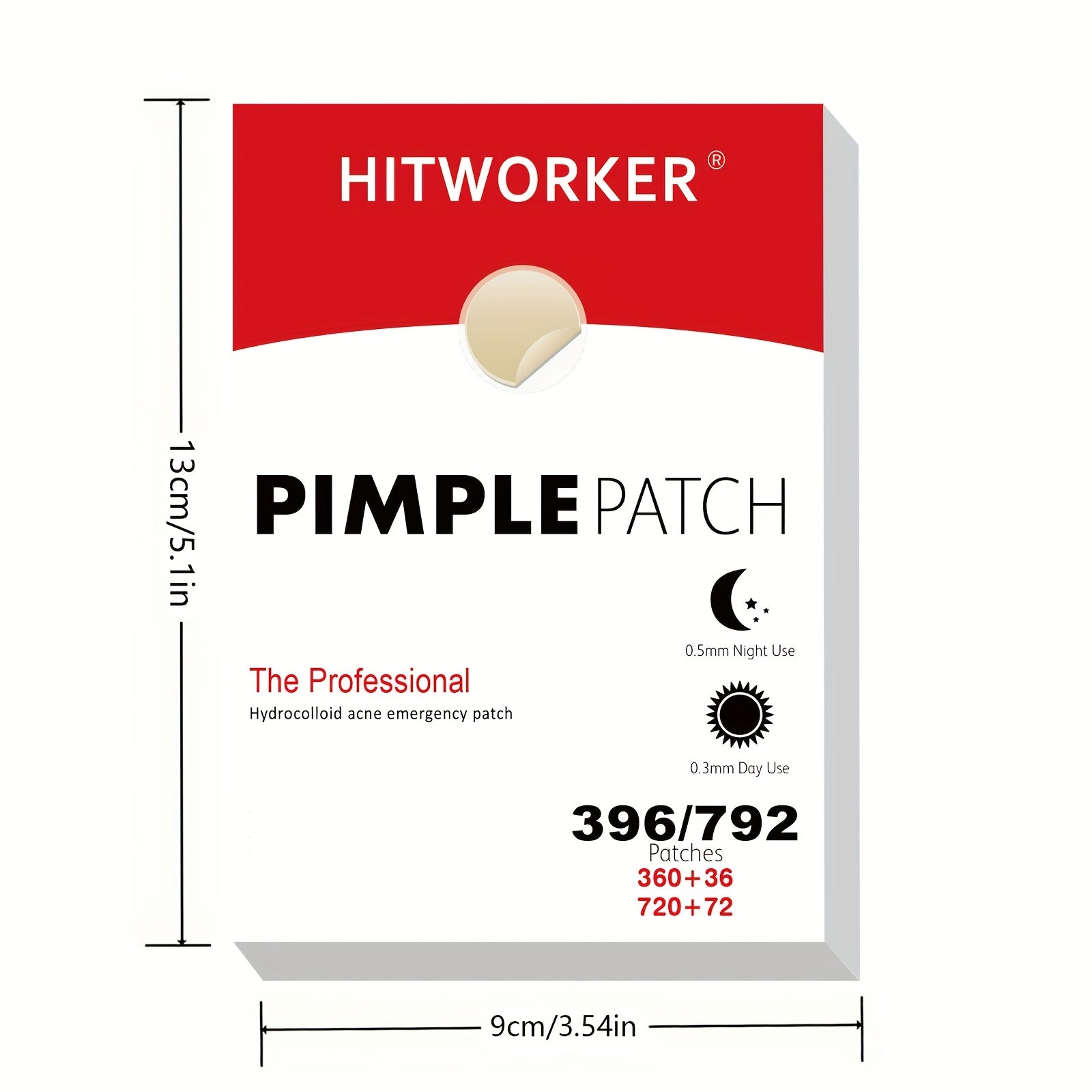 XXXL Hydrocolloid Pickel-Patch Set (396 Stück) – Tag & Nacht Pickelauflagen für alle Hauttypen, Duftfrei