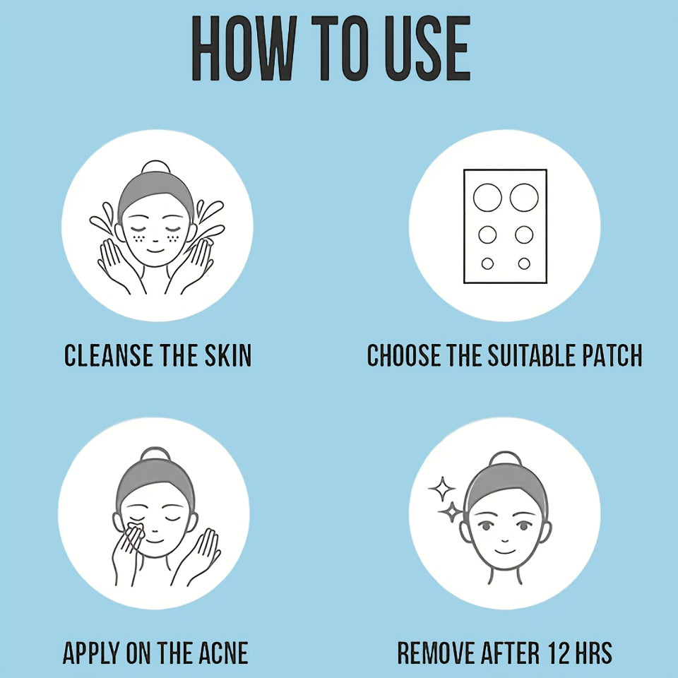 XXXL Hydrocolloid Pickel-Patch Set (396 Stück) – Tag & Nacht Pickelauflagen für alle Hauttypen, Duftfrei